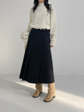 Suede Shirring Fold Long Boots