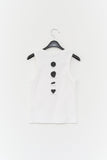(W) Shape Dot Sleeveless