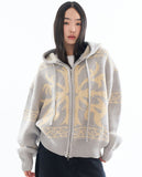 Cowichan heavy hood knit zip-up