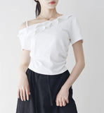 Berry Wave Off-Shoulder T-Shirt