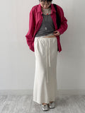 Kelly Satin Banded Long Skirt