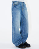 Stud embo denim pants
