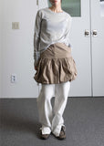 WHITE STITCH SLIT PT