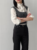Ribbon Square Neck Knit Bustier