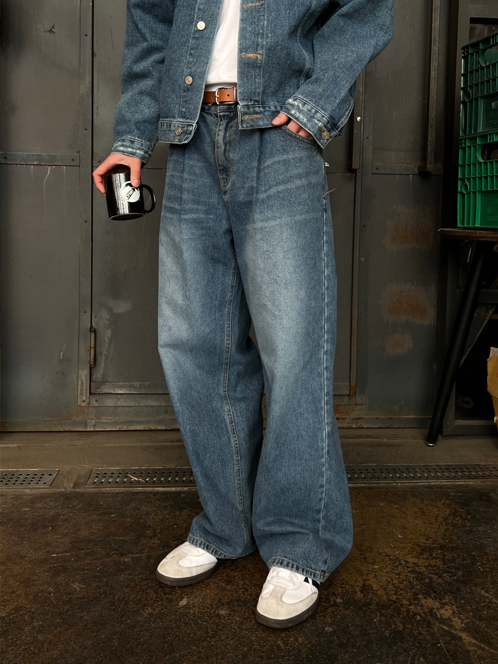 【KOOLOSET】Oil Washed One-Tuck Denim KOOLOSET (クロゼット) - オイルウォッシュワンタックデニム