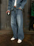 Oil Washed One-Tuck Denim