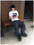 Jeff One Tuck Raw Wide Denim Pants