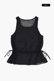 Dot see-through layered one piece