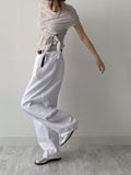 [unisex] Bene Pintuck Wide Denim Pants