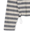 Ocean Striped Warmer Zip Hoodie