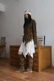 Bohemian Damaged Slit Knit