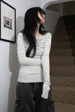 Pale drape top
