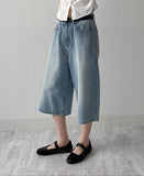 [unisex] 842 Washed Bermuda Denim Pants