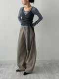 Porte U-neck Stripe T-shirt