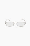 Square silver frame glass