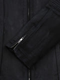 WAX COATED BIKER JACKET