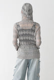 Lape Hooded Knit Zip-Up