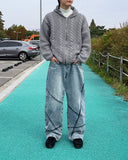 Unbalanced Balloon Denim Pants