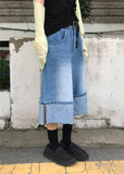 DOUBLE HEM BERMUDA DENIM