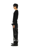 LEATHER BIKER PANTS