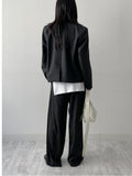 Back-button Single Loose-fit Short Jacket