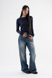Boyfit bootcut denim pants
