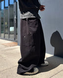 Peach Cotton Side Pocket Balloon Pants