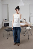 loose fit deep denim