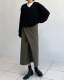 Twist Wrap Long Skirt