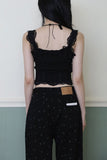 Touch punching frill sleeveless