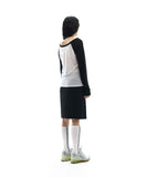 Button Slit Track Skirt