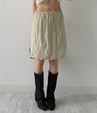 Wrinkle Banding Midi Skirt