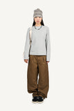 Utility Pintuck Wide Cotton Pants
