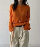 [Strap SET] Ray Mohair Boat Neck Knit