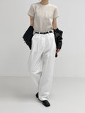 Leather Overfit Crop Shirt