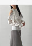 Eve One-Shoulder Pintuck Blouse