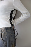Ribbed side eyelet tee