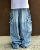 Ghost Washing Cargo Banding Denim