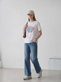 Mozz Crack Print Short Sleeve T-shirt