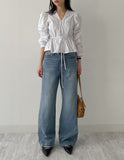 558 Catbrush Wide Denim Pants
