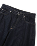 Panelled Barrel Denim Pants - Indigo