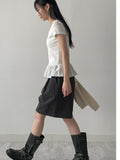 Lace Frill Short Sleeve T-Shirt