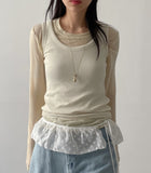[SET] Laputa Tencel Layered T-shirt