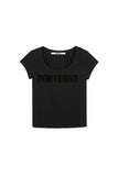 PRTN) U-neck Hurupi Logo Short Sleeve T-Shirt