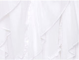 Sly diagonal frill midi skirt