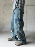 Scratch Damage Cargo Denim