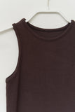 (W) Bean Ribbed Sleeveless
