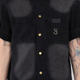 [MADE] Pocket Logo Denim Short Sleeve Shirt