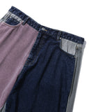 Patchwork Denim Half Pants