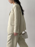 Ber Linen Loose Fit Single Jacket